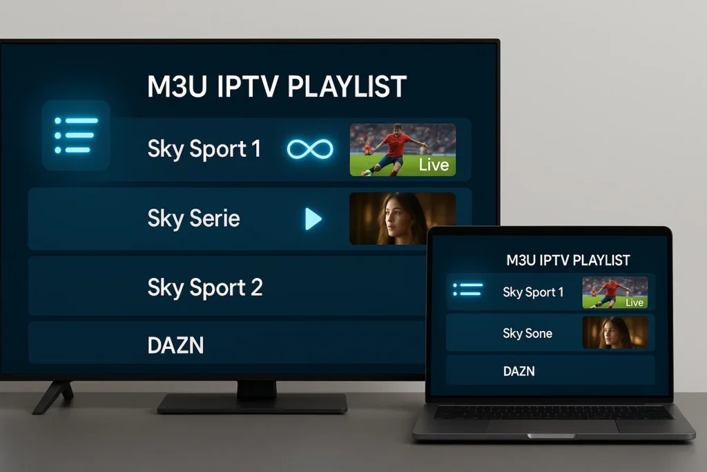 iptv m3u sky dazn
